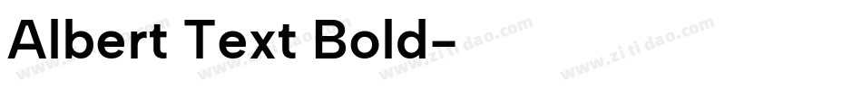 Albert Text Bold字体转换